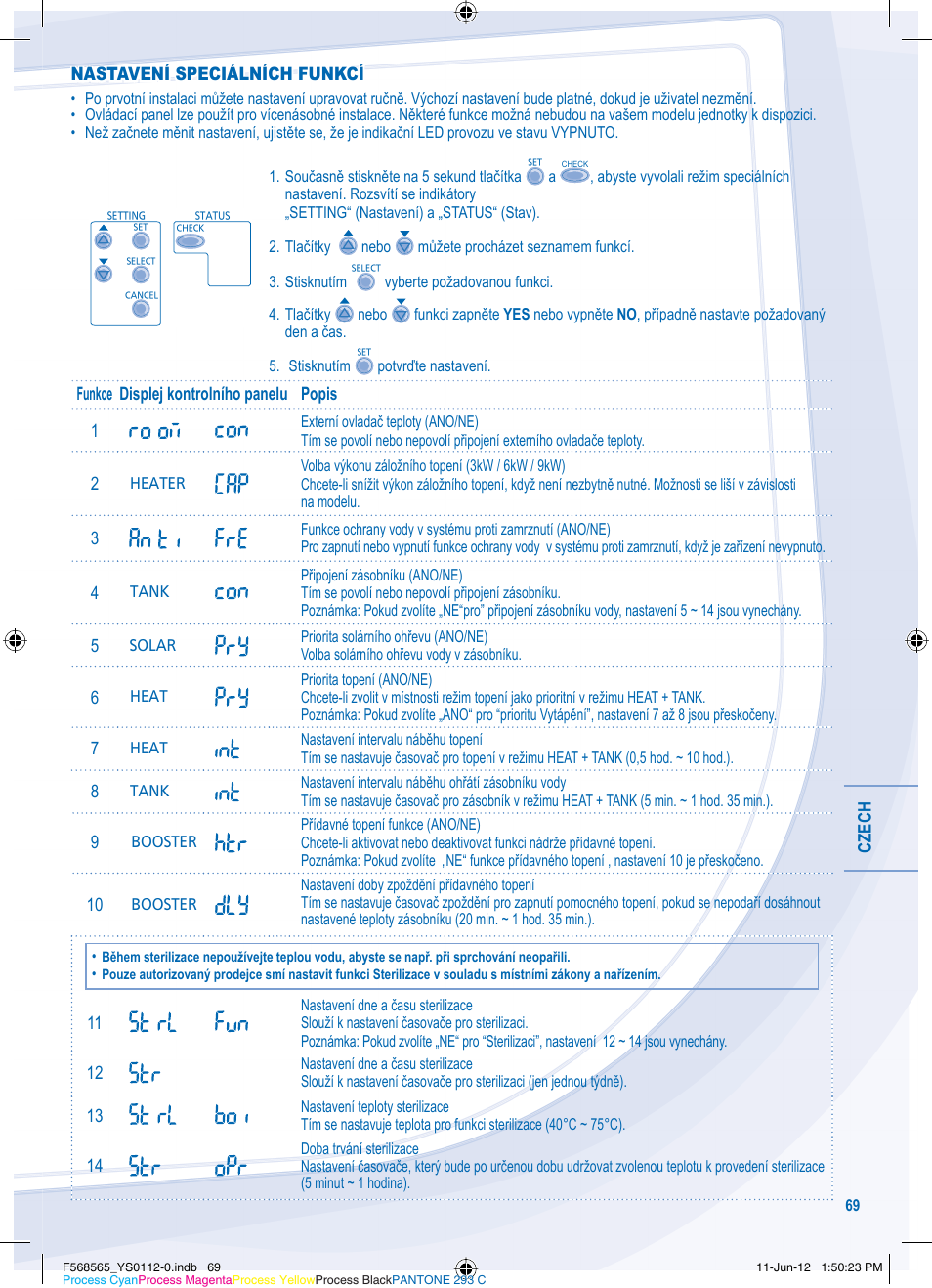Panasonic WHSXF12D9E81 User Manual | Page 69 / 76