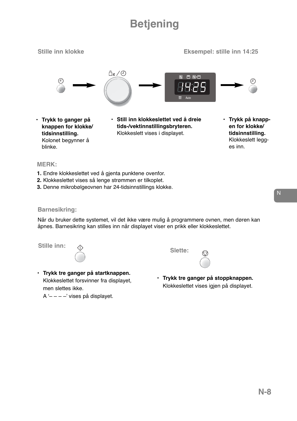 Betjening | Panasonic NNJ169MMWPG User Manual | Page 34 / 374