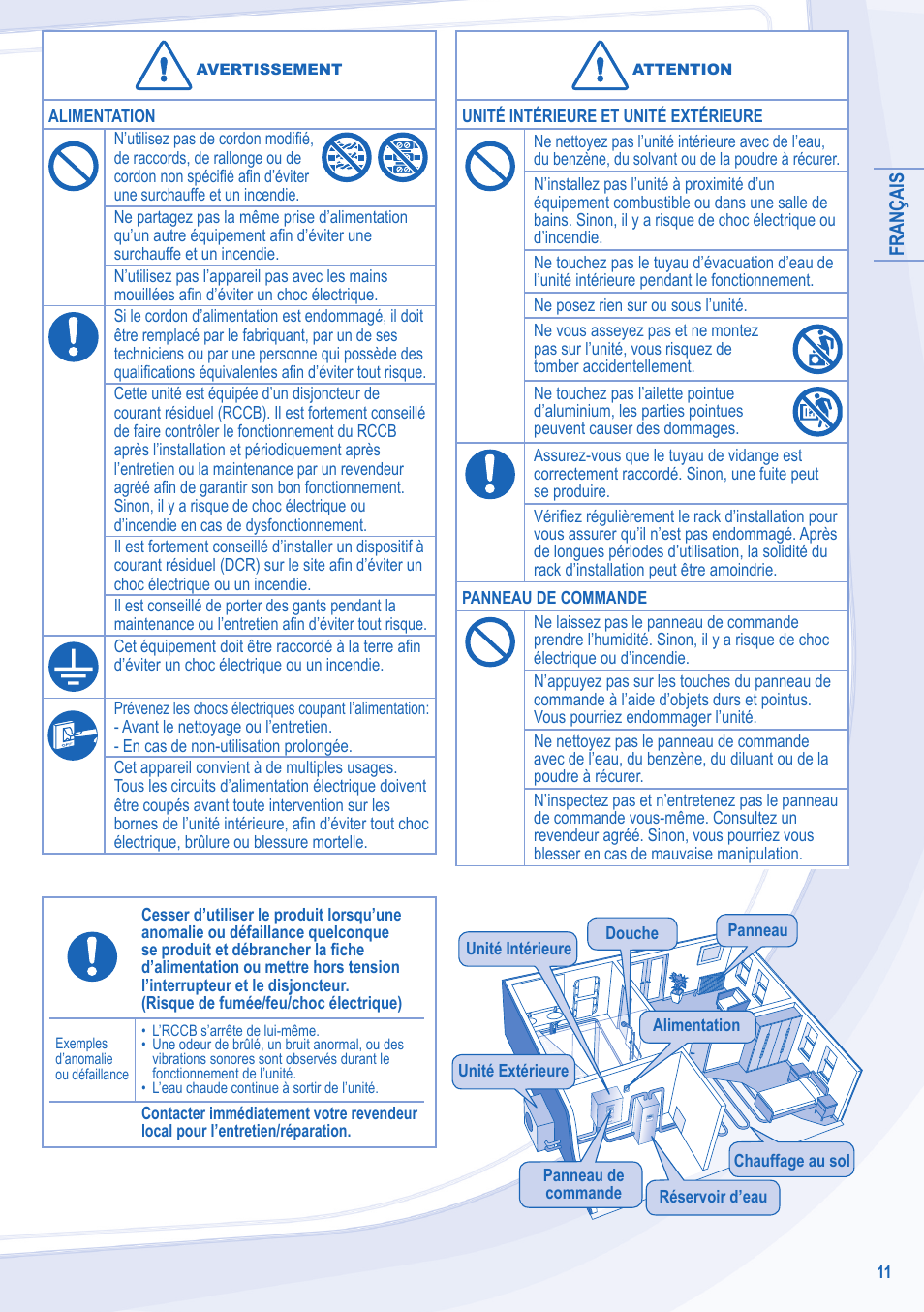 Panasonic WHUD14CE8 User Manual | Page 11 / 76