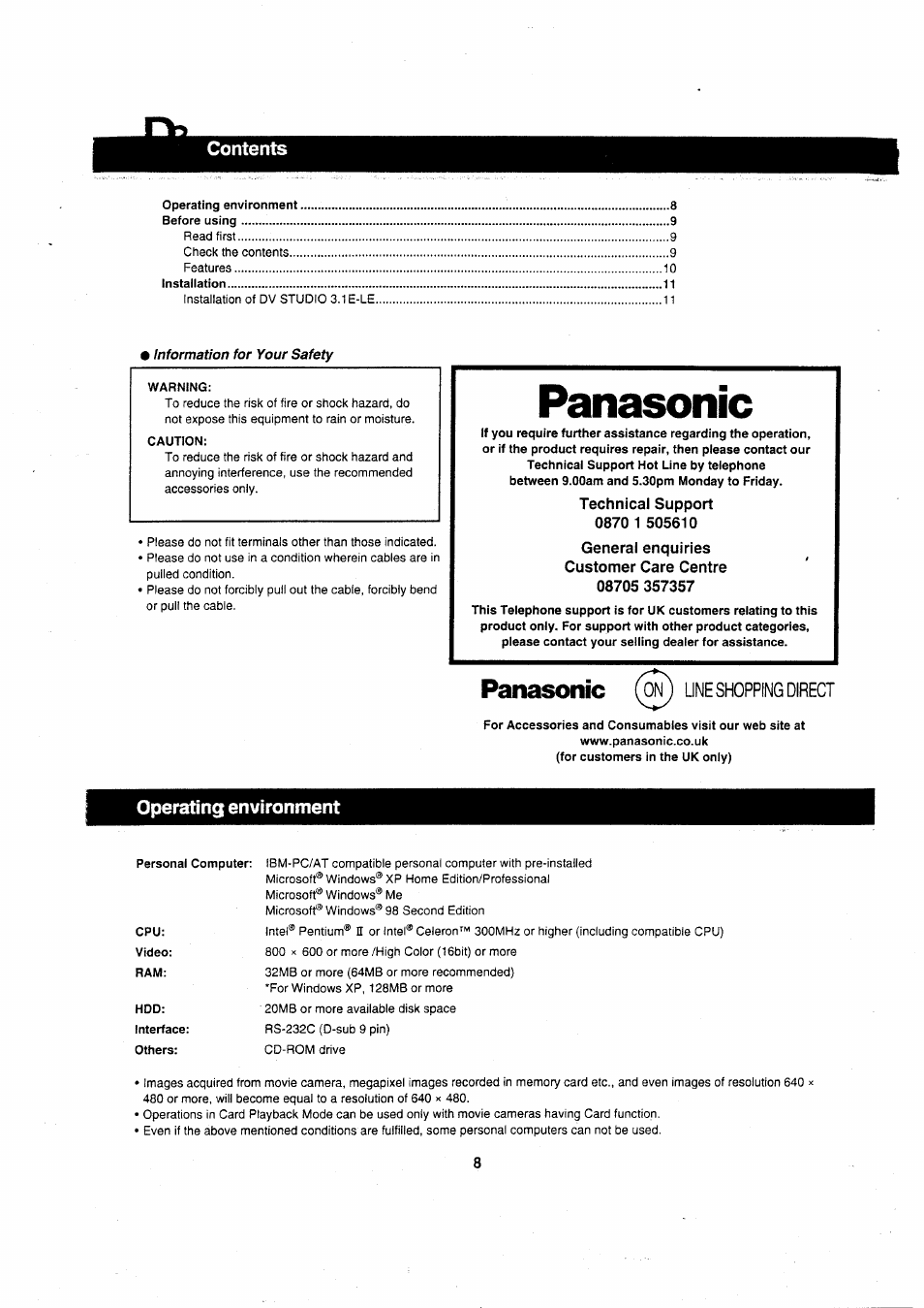 Panasonic VWDTA29 User Manual | Page 7 / 31