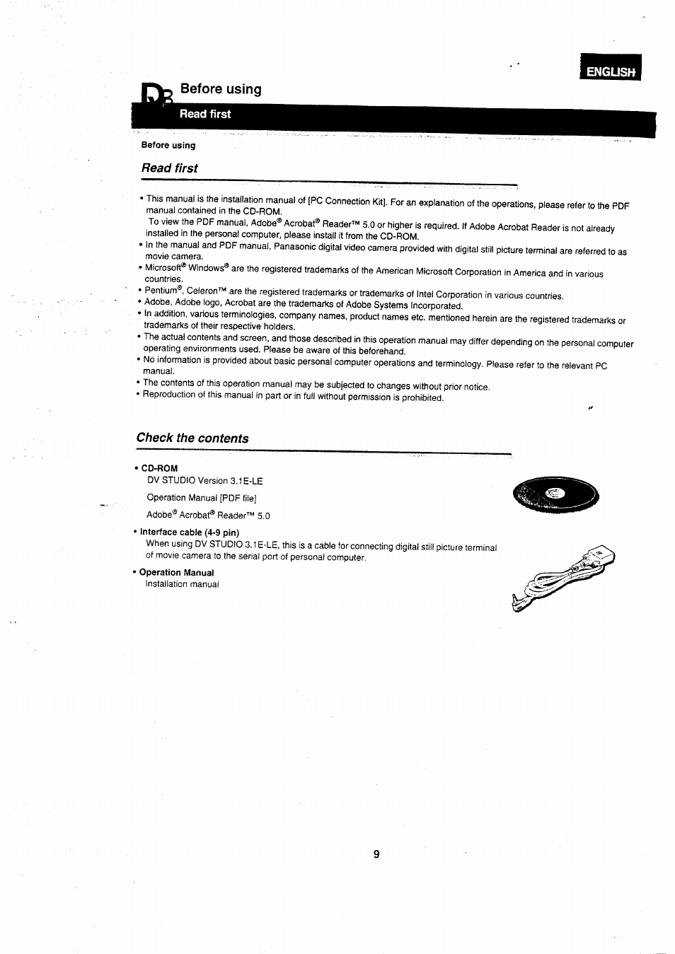 Engush | Panasonic VWDTA29 User Manual | Page 8 / 31