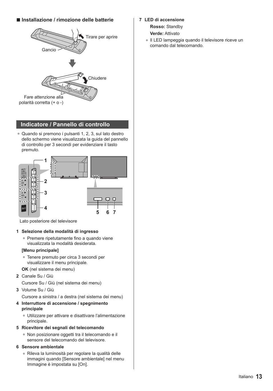 Indicatore / pannello di controllo | Panasonic TX39AS600YW User Manual | Page 35 / 68