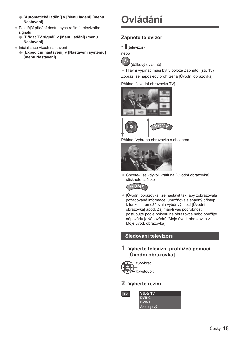 Ovládání | Panasonic TX39AS600YW User Manual | Page 59 / 68