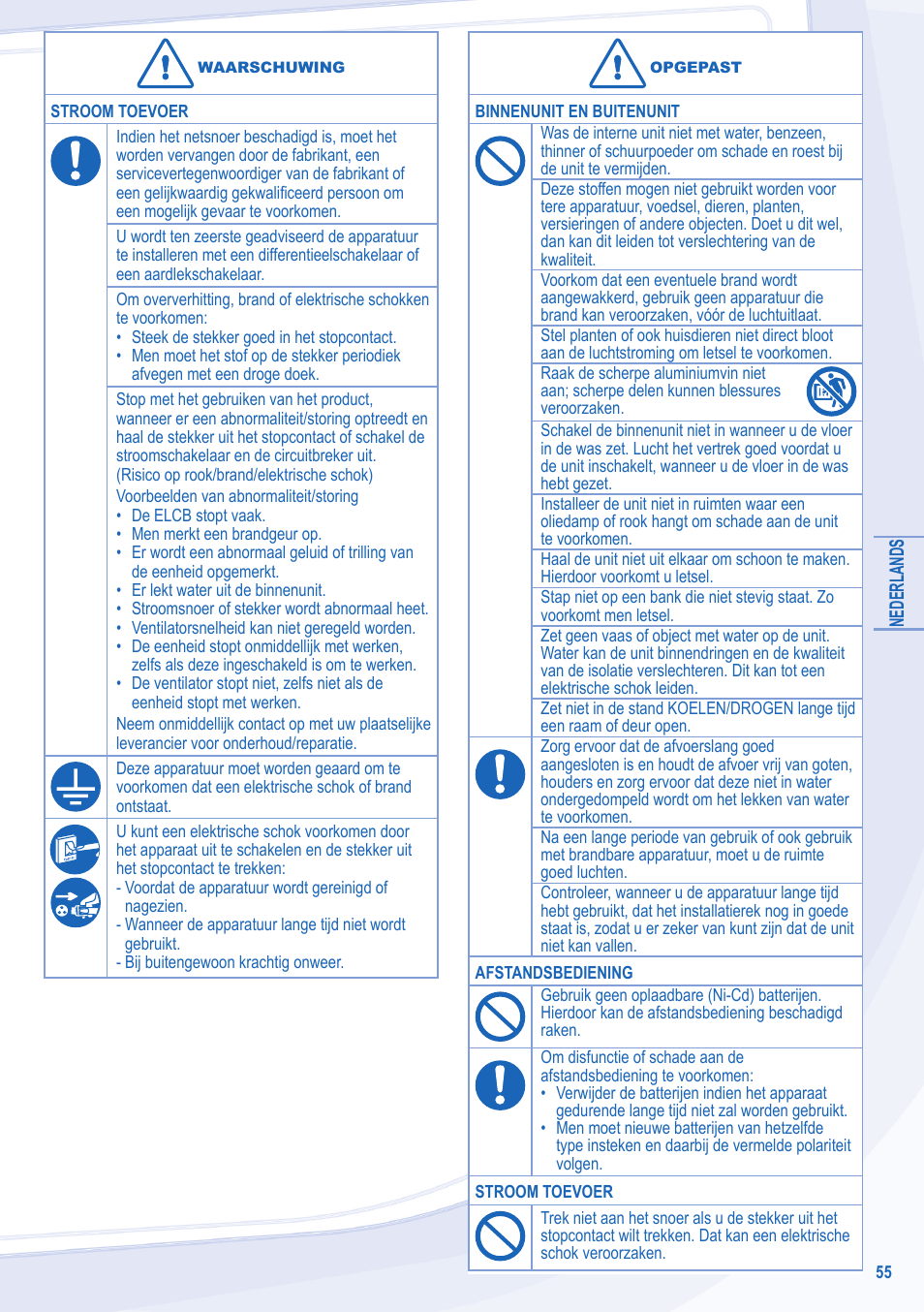 Panasonic CSE18MKEW User Manual | Page 55 / 64