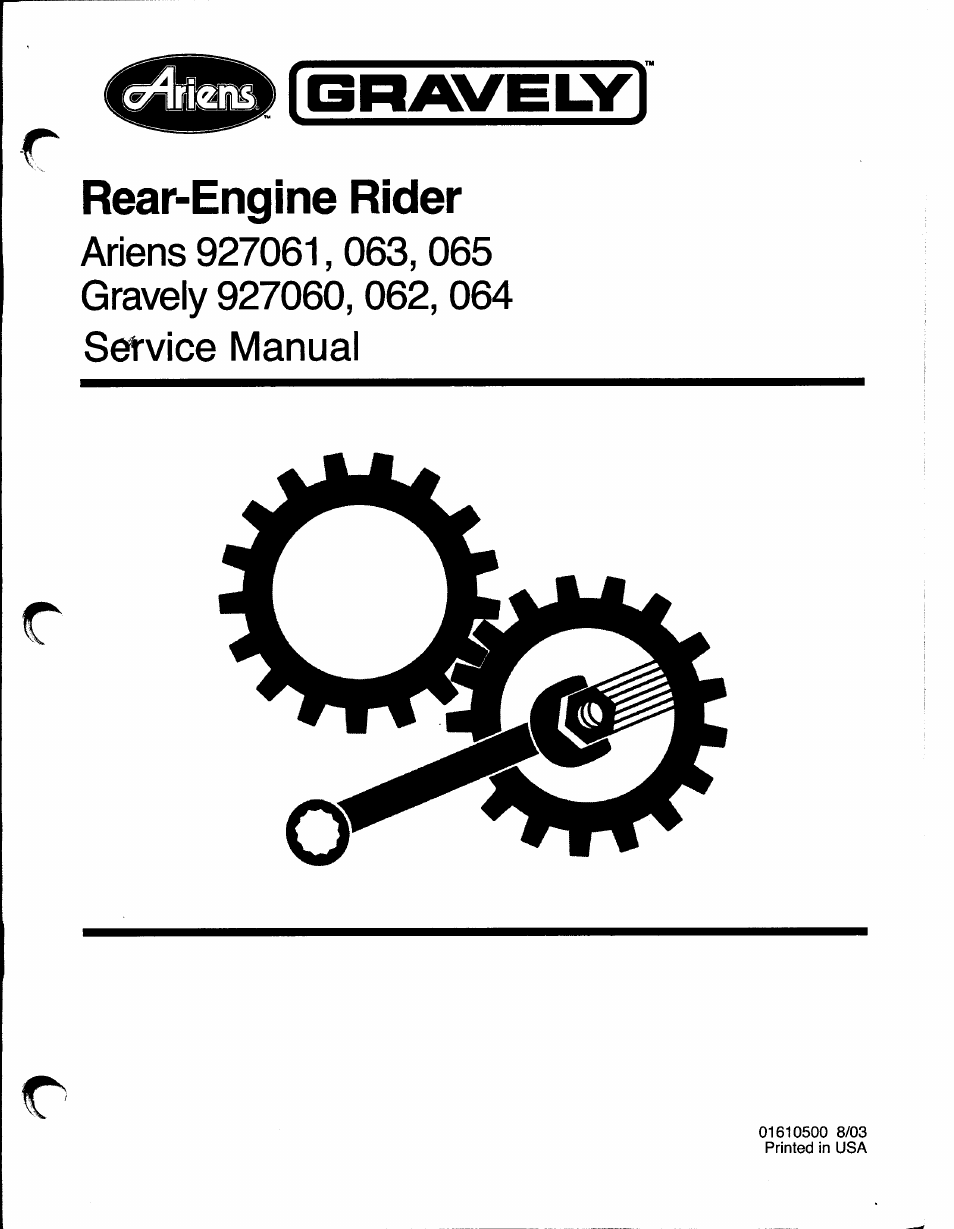 Ariens 927065 User Manual | 44 pages