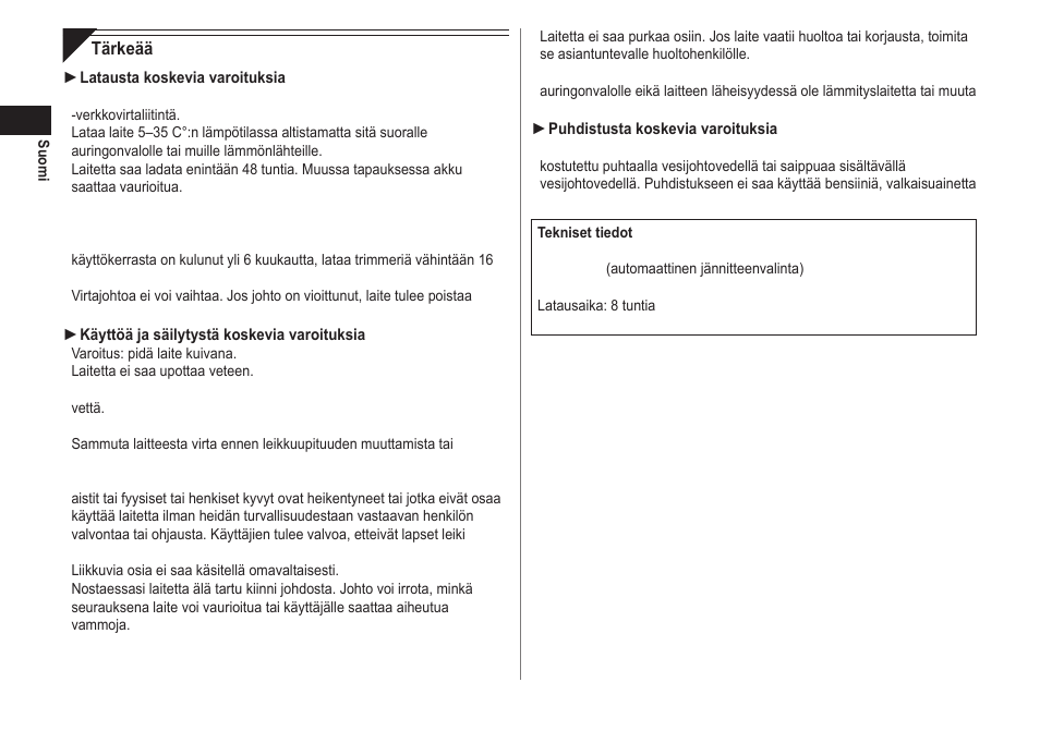 Panasonic ER2302 User Manual | Page 52 / 100