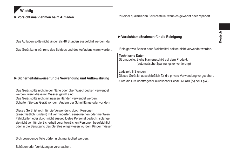 Panasonic ER2302 User Manual | Page 7 / 100