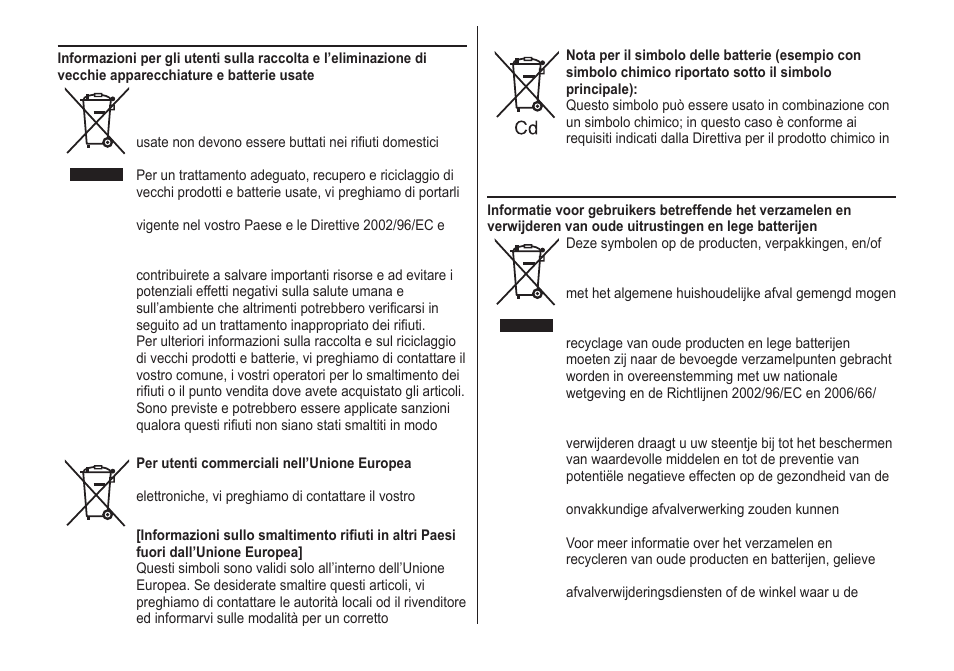 Italiano, Nederlands | Panasonic ER2302 User Manual | Page 89 / 100