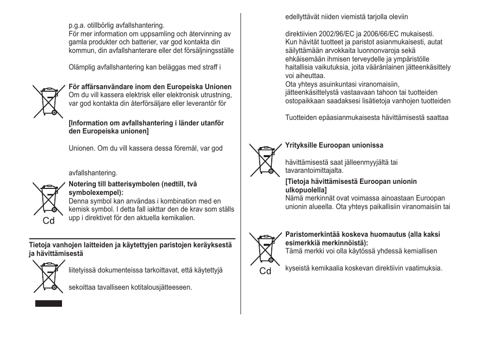 Suomi | Panasonic ER2302 User Manual | Page 93 / 100