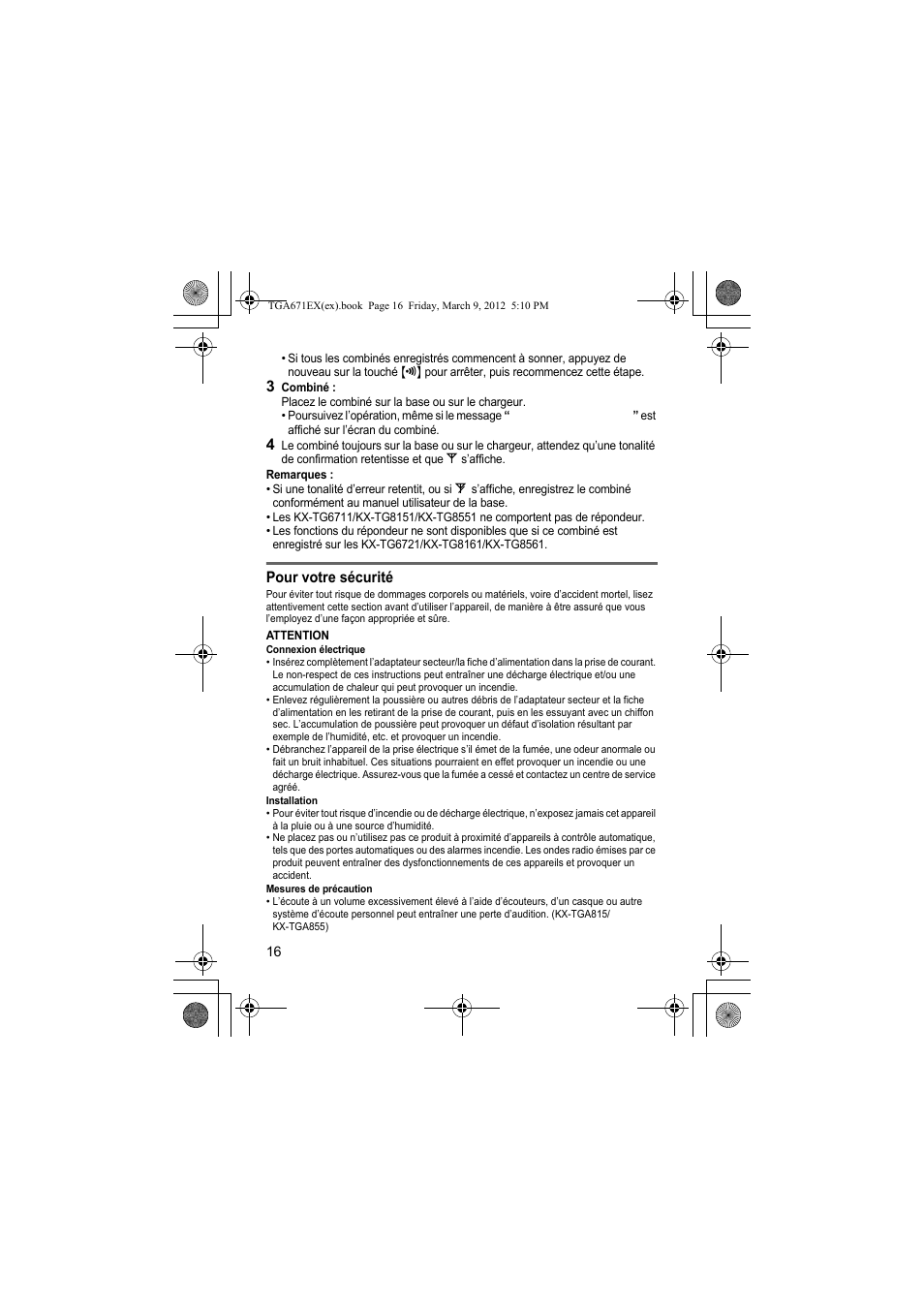 Panasonic KXTGA671EX User Manual | Page 16 / 84