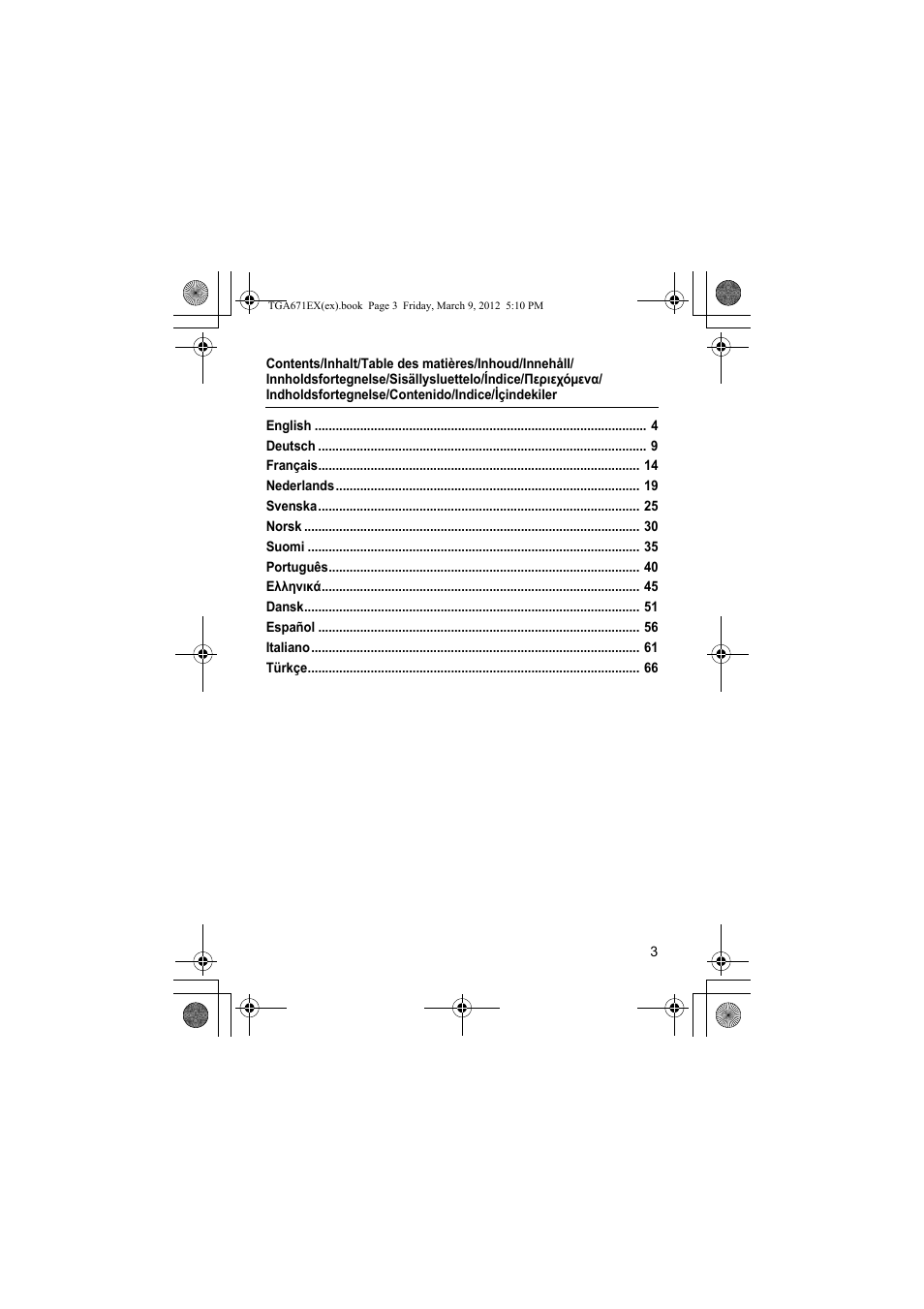 Panasonic KXTGA671EX User Manual | Page 3 / 84