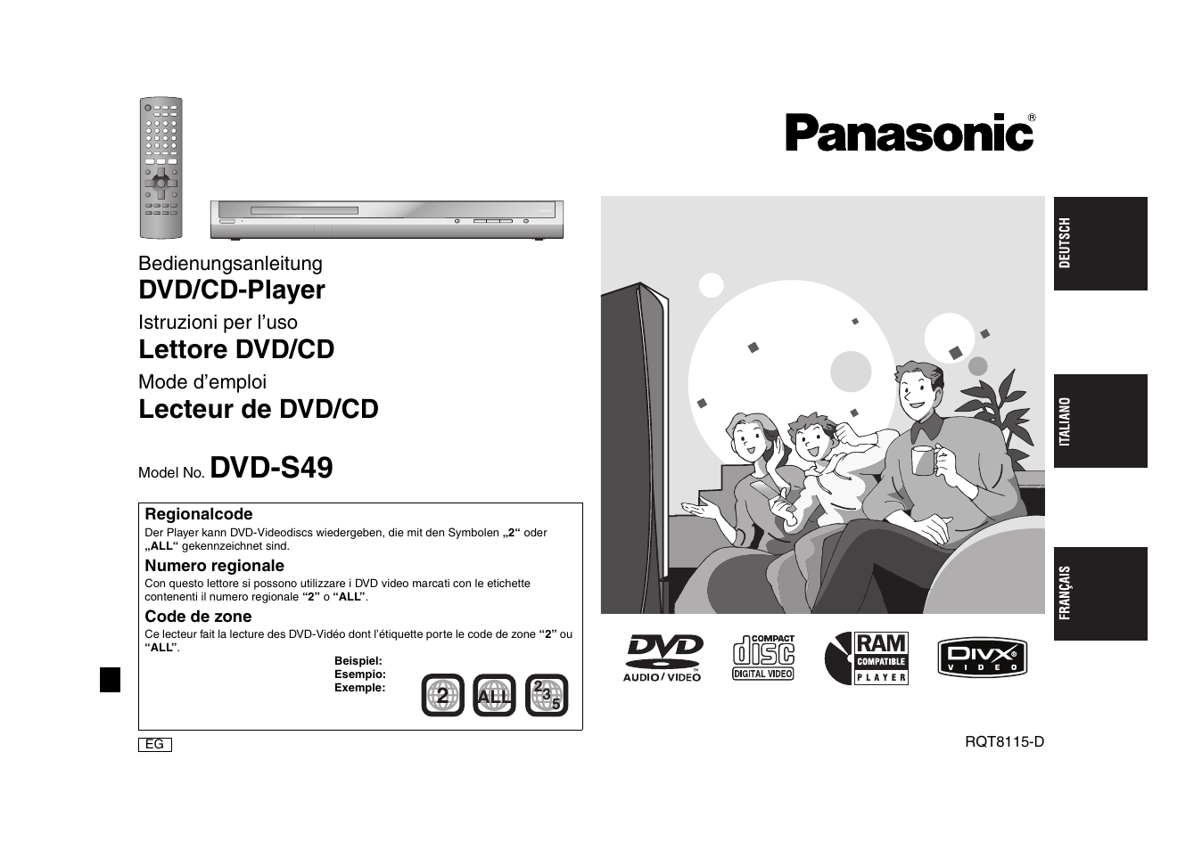 Panasonic DVDS49 User Manual | 68 pages