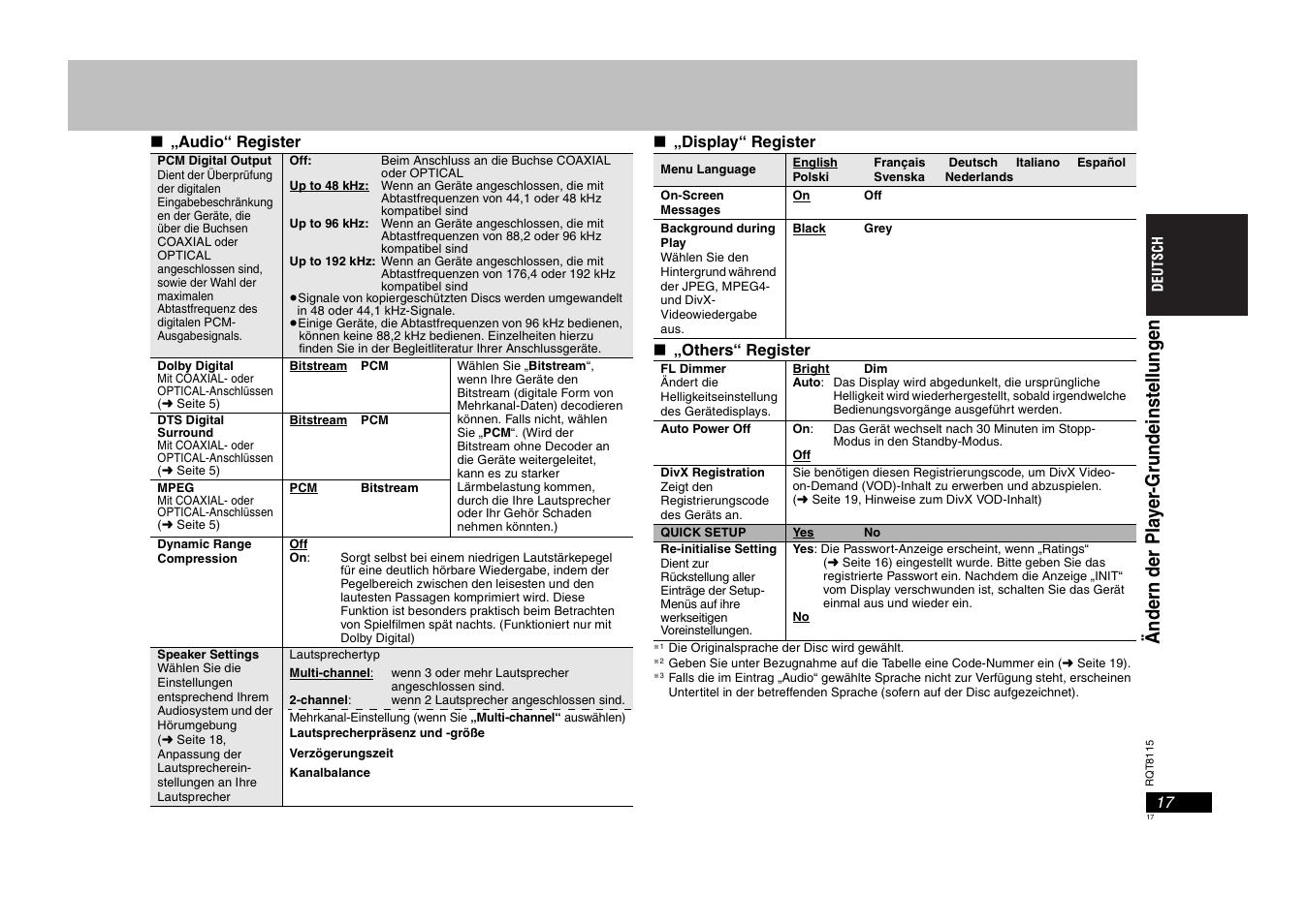 Panasonic DVDS49 User Manual | Page 17 / 68