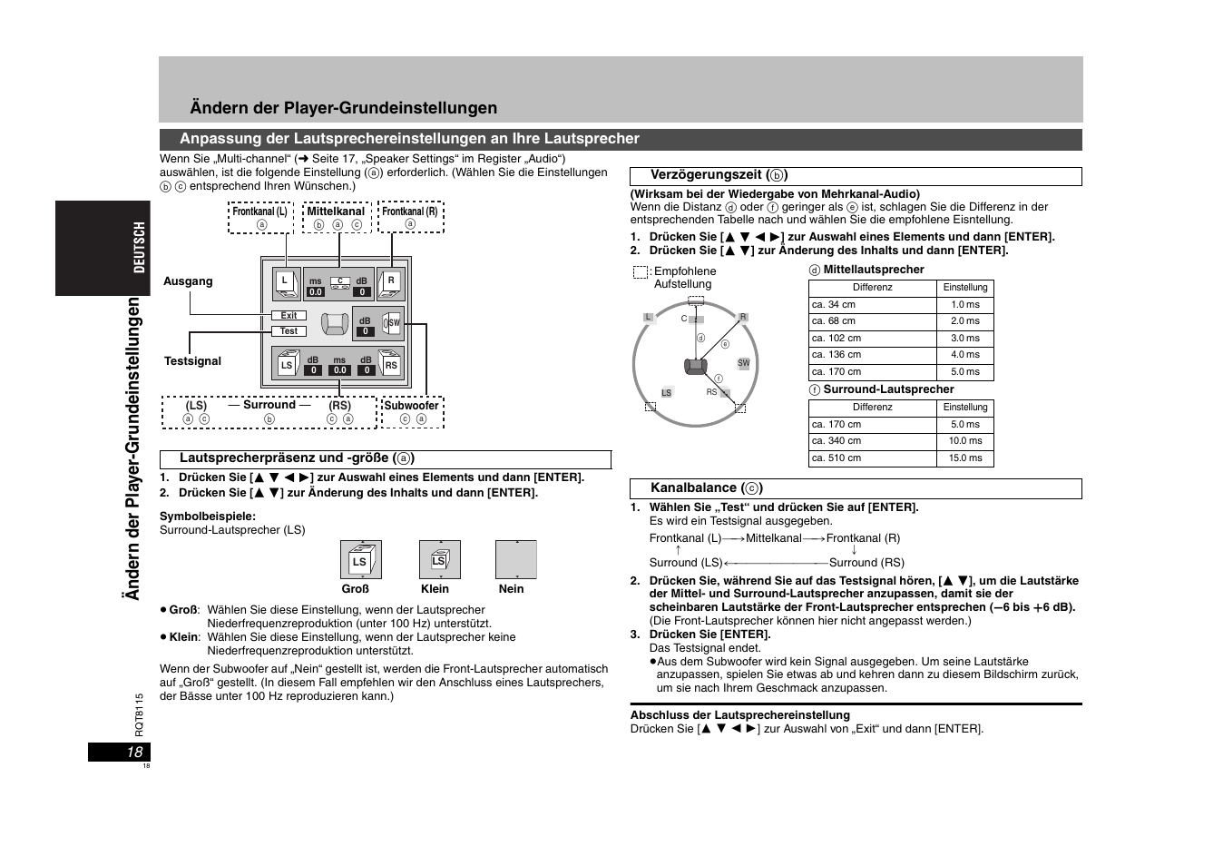 Ändern der player-grundeinstellungen | Panasonic DVDS49 User Manual | Page 18 / 68