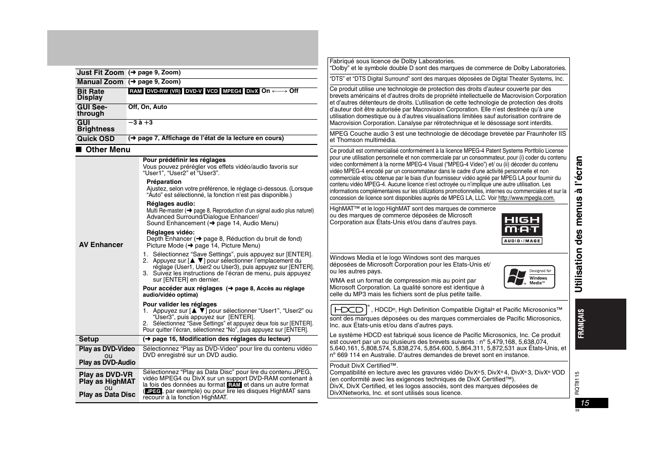 Panasonic DVDS49 User Manual | Page 59 / 68