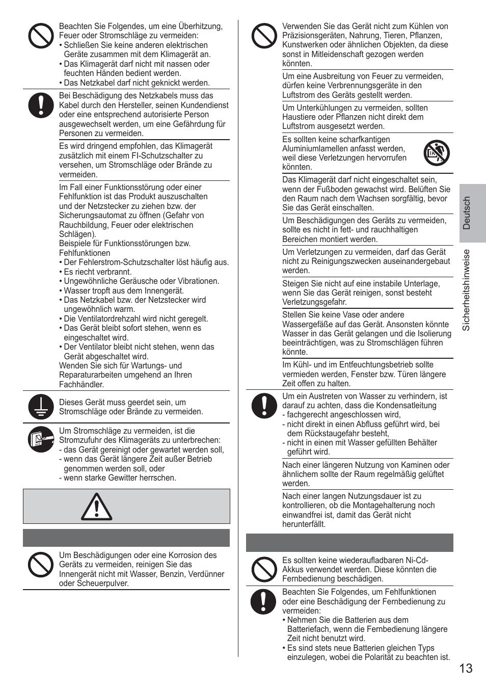 Panasonic CU2E15PBE User Manual | Page 13 / 80