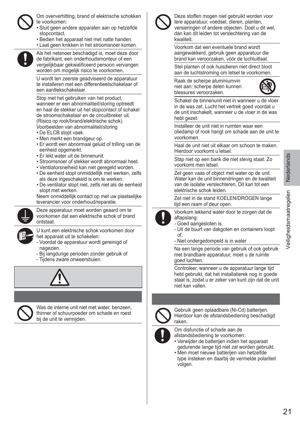 Panasonic CU2E15PBE User Manual | Page 21 / 80