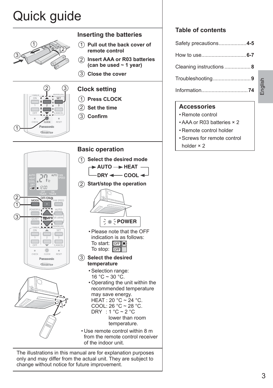 Panasonic CU2E15PBE User Manual | Page 3 / 80