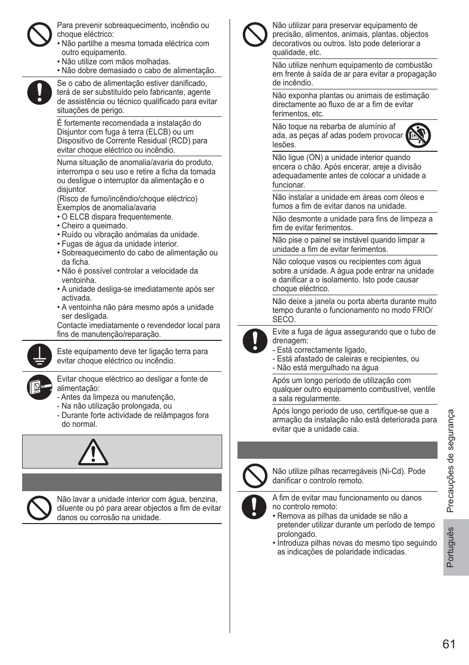 Panasonic CU2E15PBE User Manual | Page 61 / 80