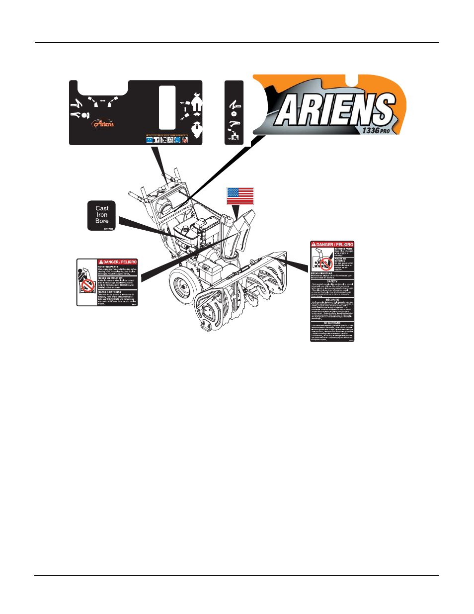 Decals, Ecals | Ariens Sno-Thro 926300 - 11526DLE User Manual | Page 4 / 37