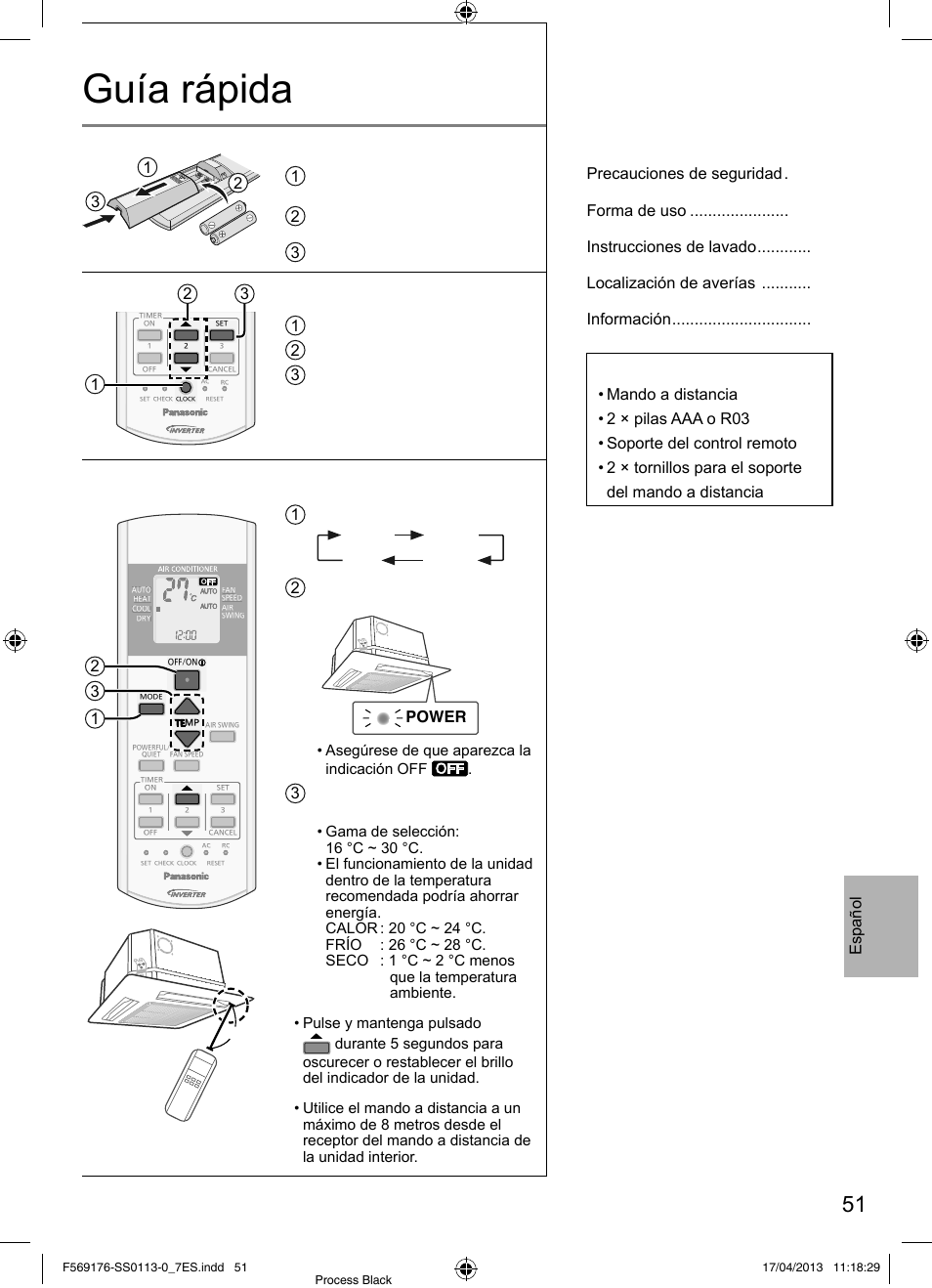 Panasonic CU3E18PBE User Manual | Page 51 / 80