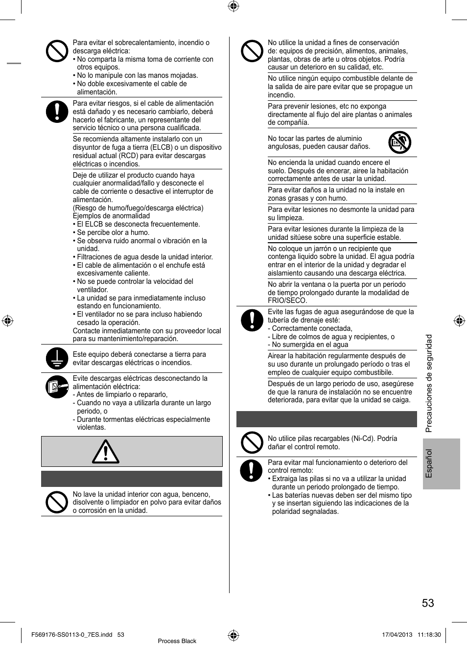 Panasonic CU3E18PBE User Manual | Page 53 / 80