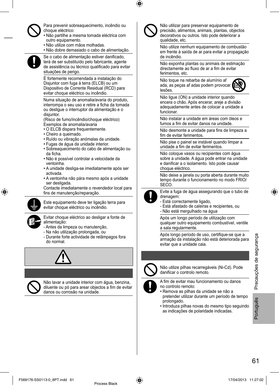 Panasonic CU3E18PBE User Manual | Page 61 / 80