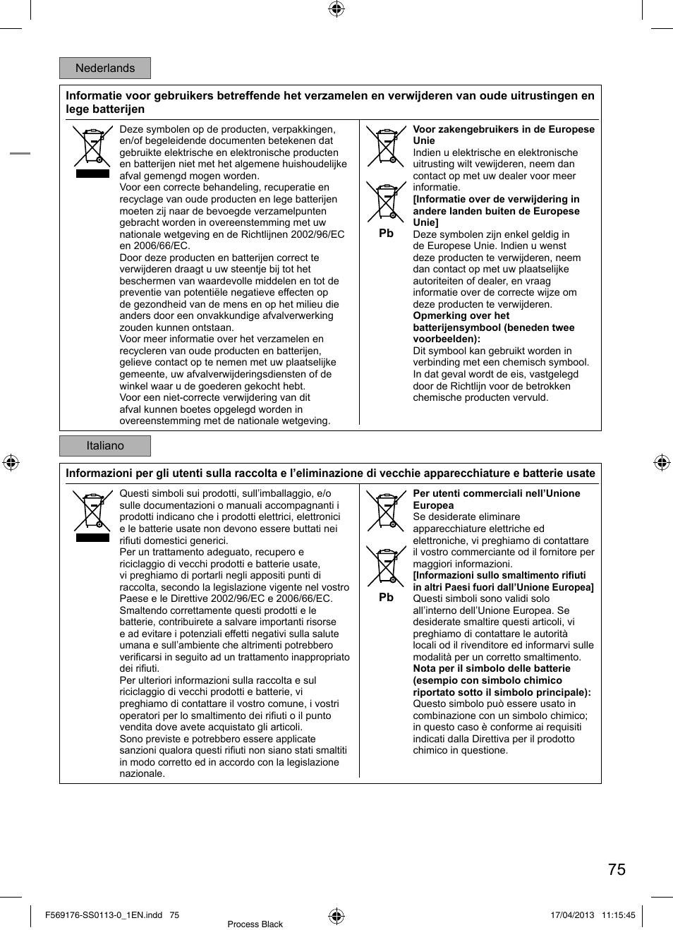 Panasonic CU3E18PBE User Manual | Page 75 / 80