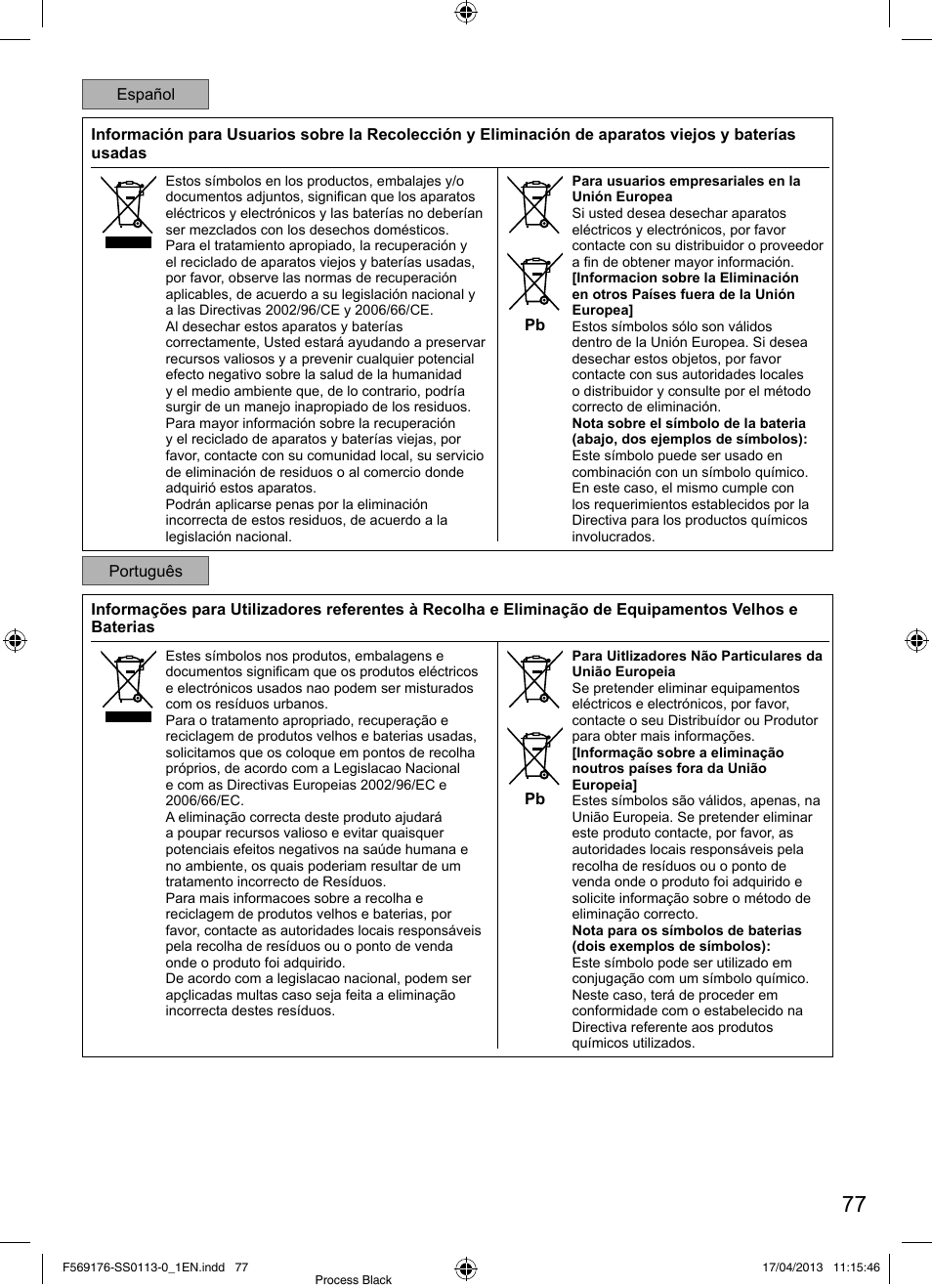 Panasonic CU3E18PBE User Manual | Page 77 / 80