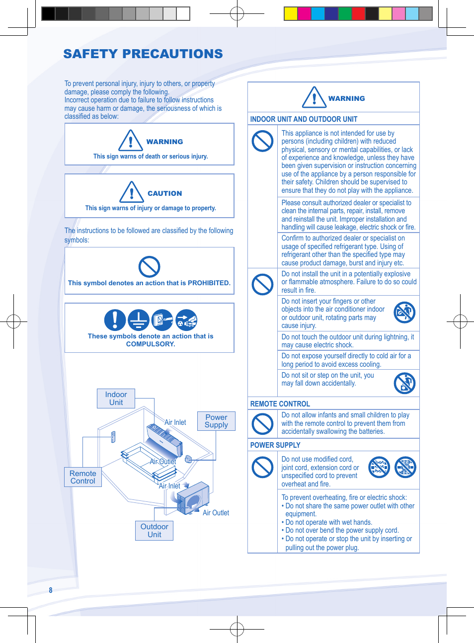 Safety precautions | Panasonic CURE9NKE User Manual | Page 8 / 72