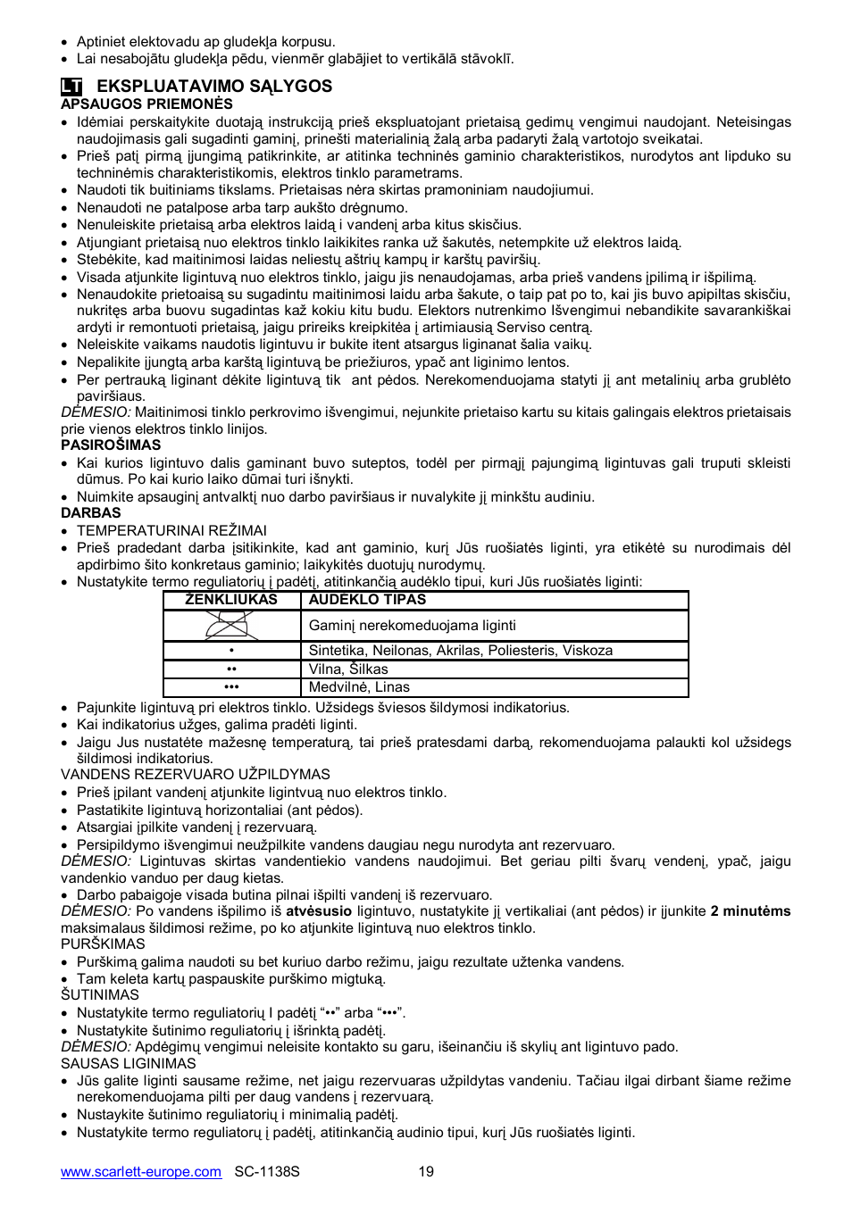 Scarlett SC-1138S User Manual | Page 19 / 24