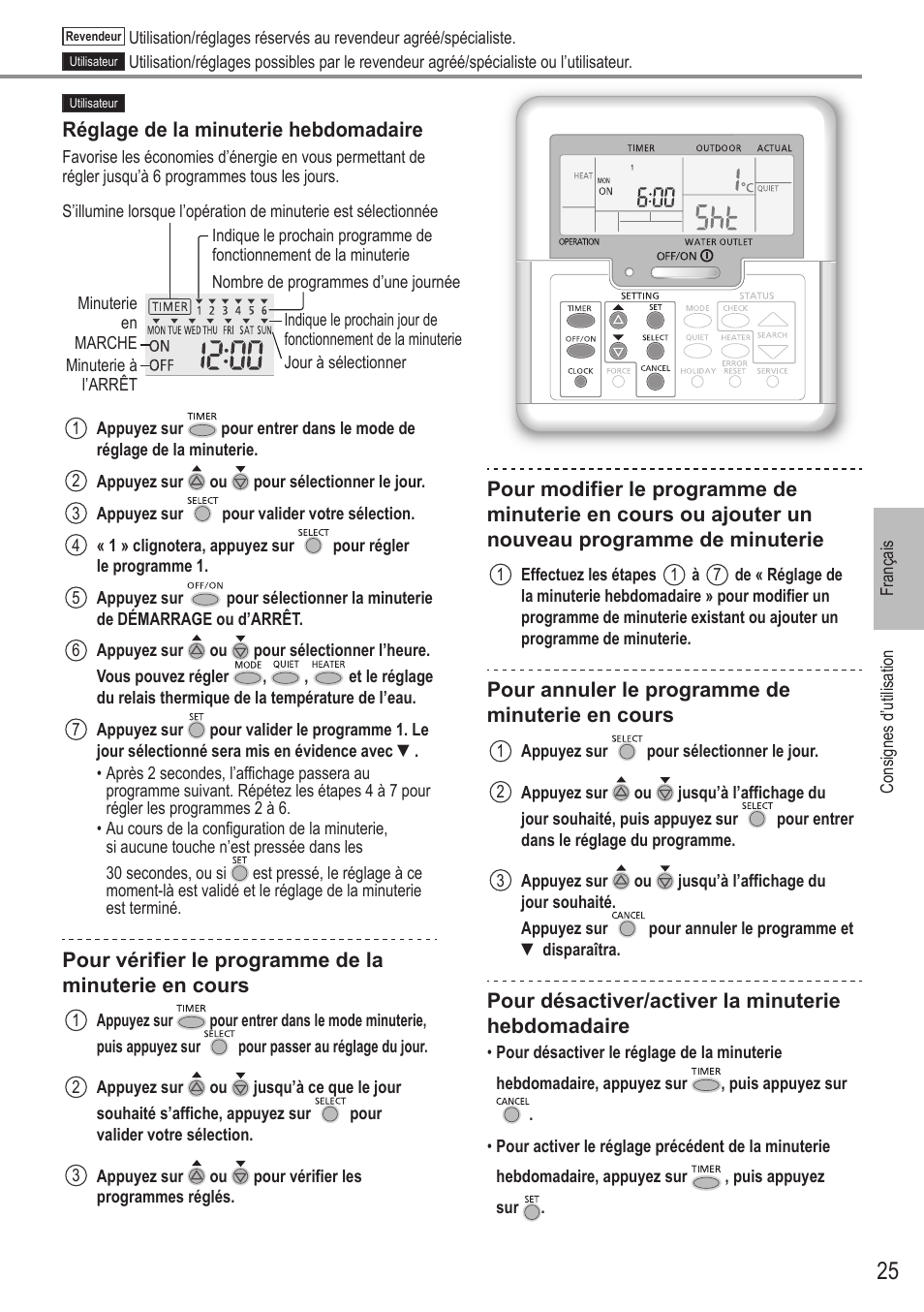 Panasonic WHUX12FE8 User Manual | Page 25 / 100