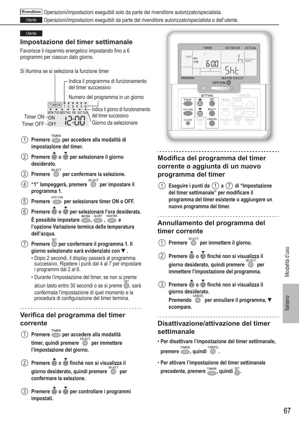 Panasonic WHUX12FE8 User Manual | Page 67 / 100