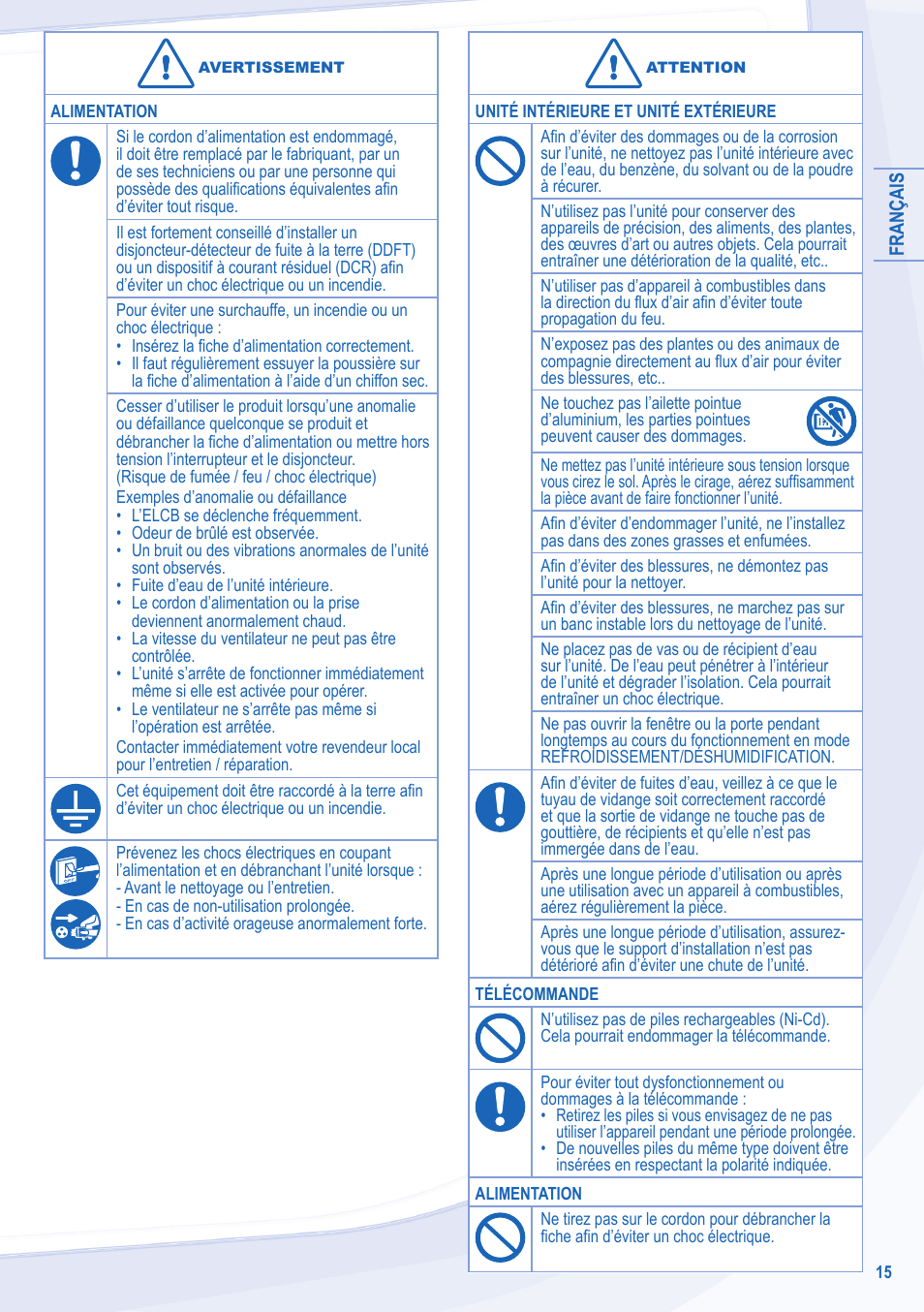 Panasonic CSXE18NKEW User Manual | Page 15 / 64