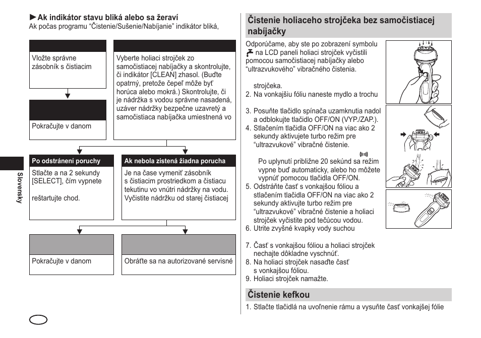 Čistenie kefkou | Panasonic ESLA93 User Manual | Page 142 / 178