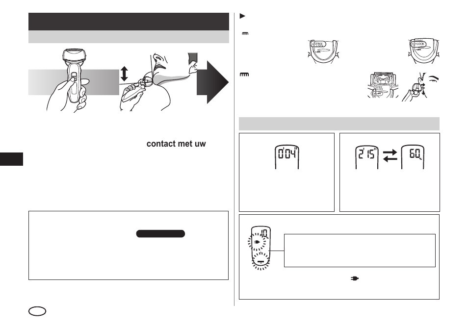 Gebruik | Panasonic ESLA93 User Manual | Page 48 / 178