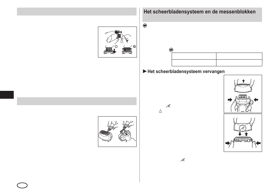 Reinigen met het borsteltje, Smering | Panasonic ESLA93 User Manual | Page 52 / 178