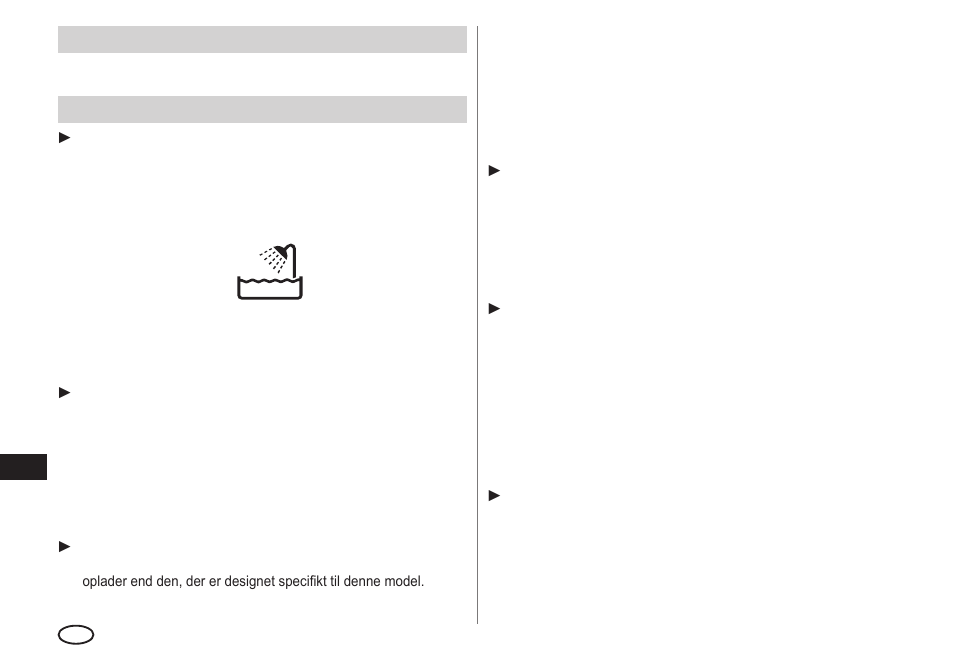 Advarsel, Vigtigt | Panasonic ESLA93 User Manual | Page 66 / 178