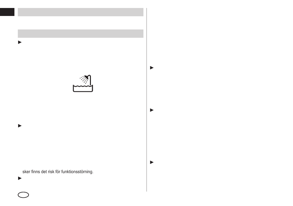 Varning, Viktigt | Panasonic ESLA93 User Manual | Page 96 / 178