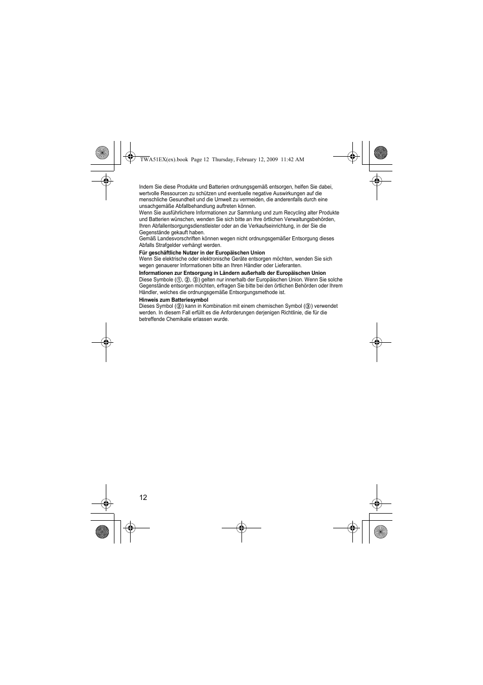 Panasonic KXTWA51EX User Manual | Page 12 / 44