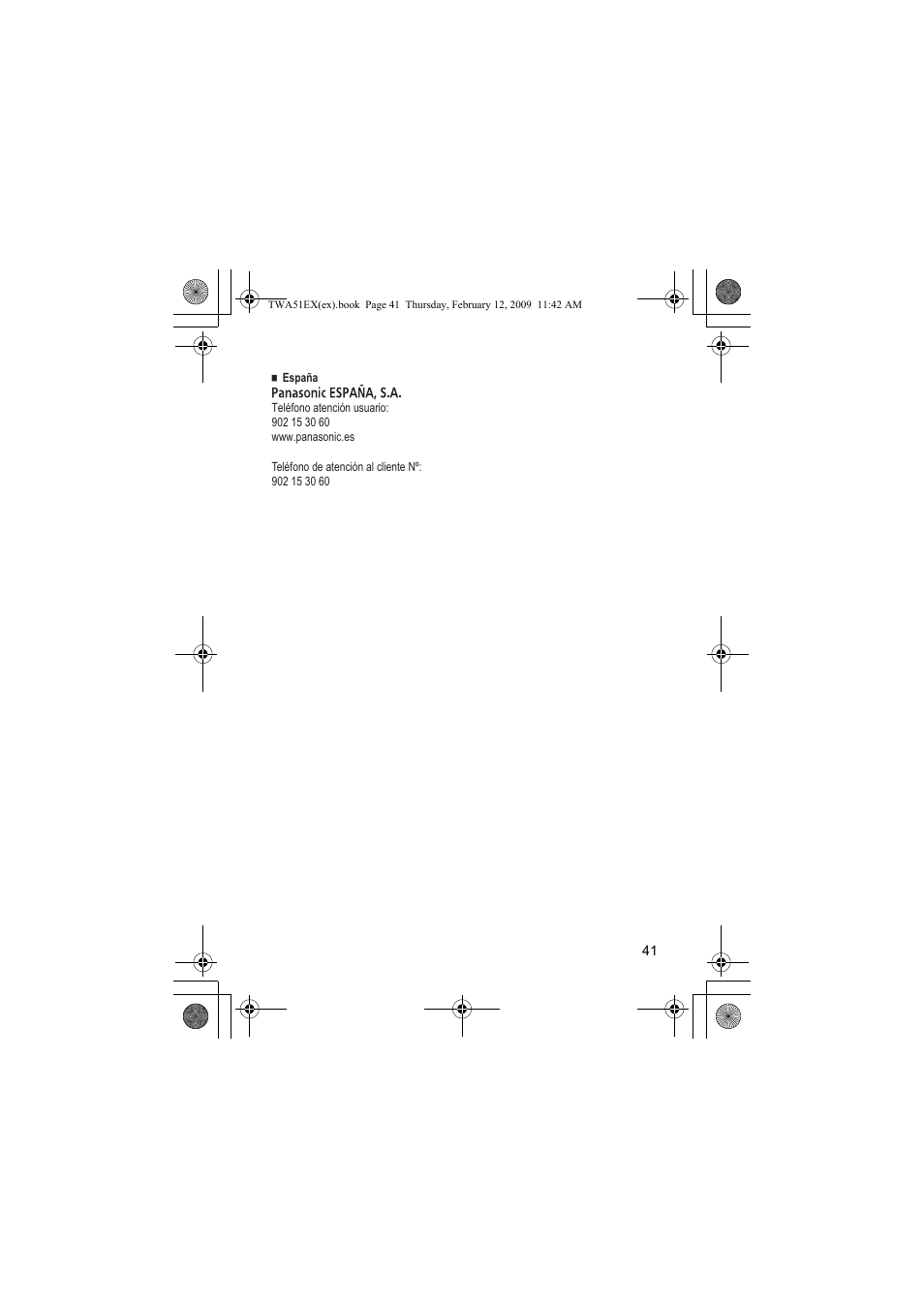 Panasonic KXTWA51EX User Manual | Page 41 / 44
