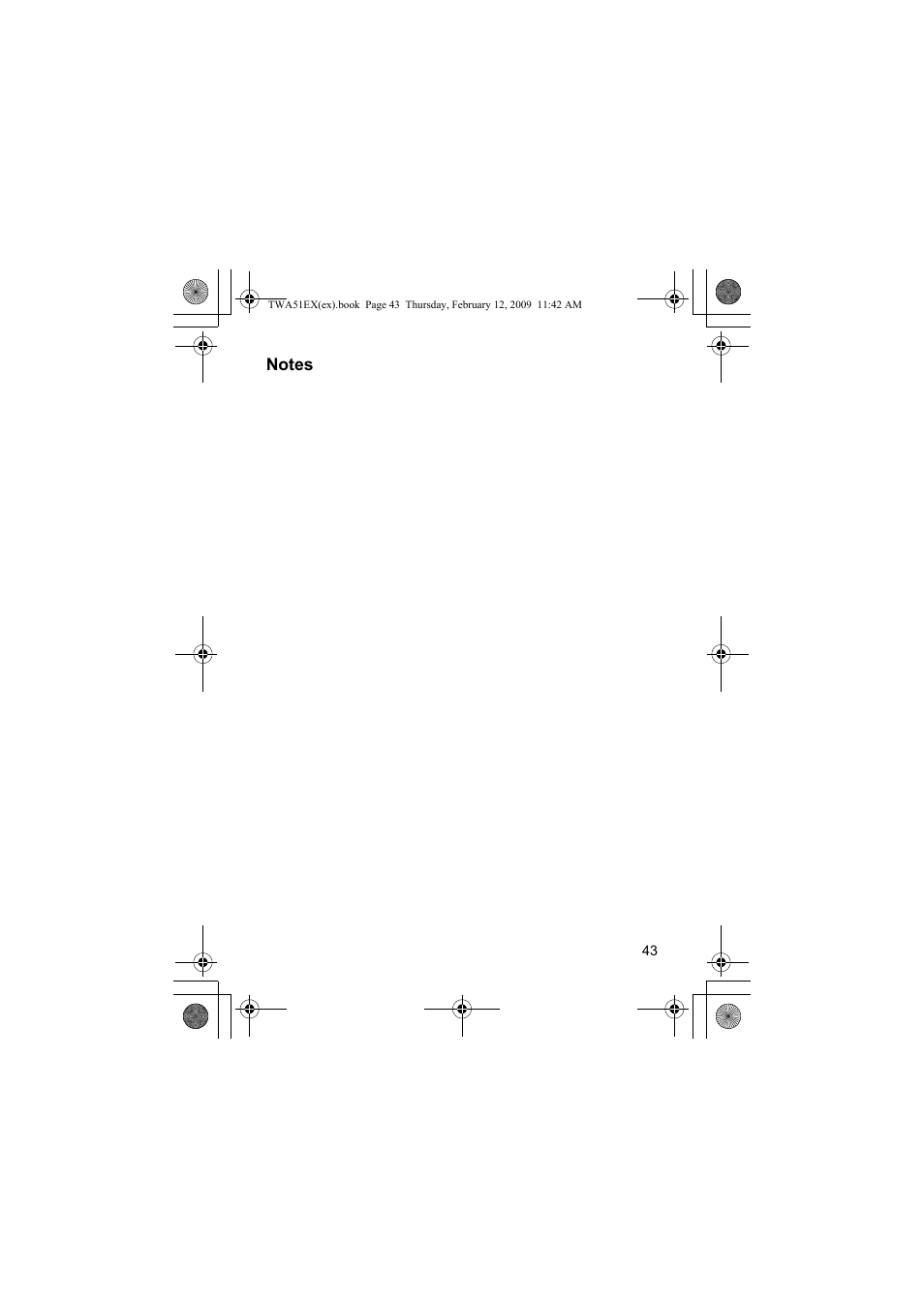 Panasonic KXTWA51EX User Manual | Page 43 / 44