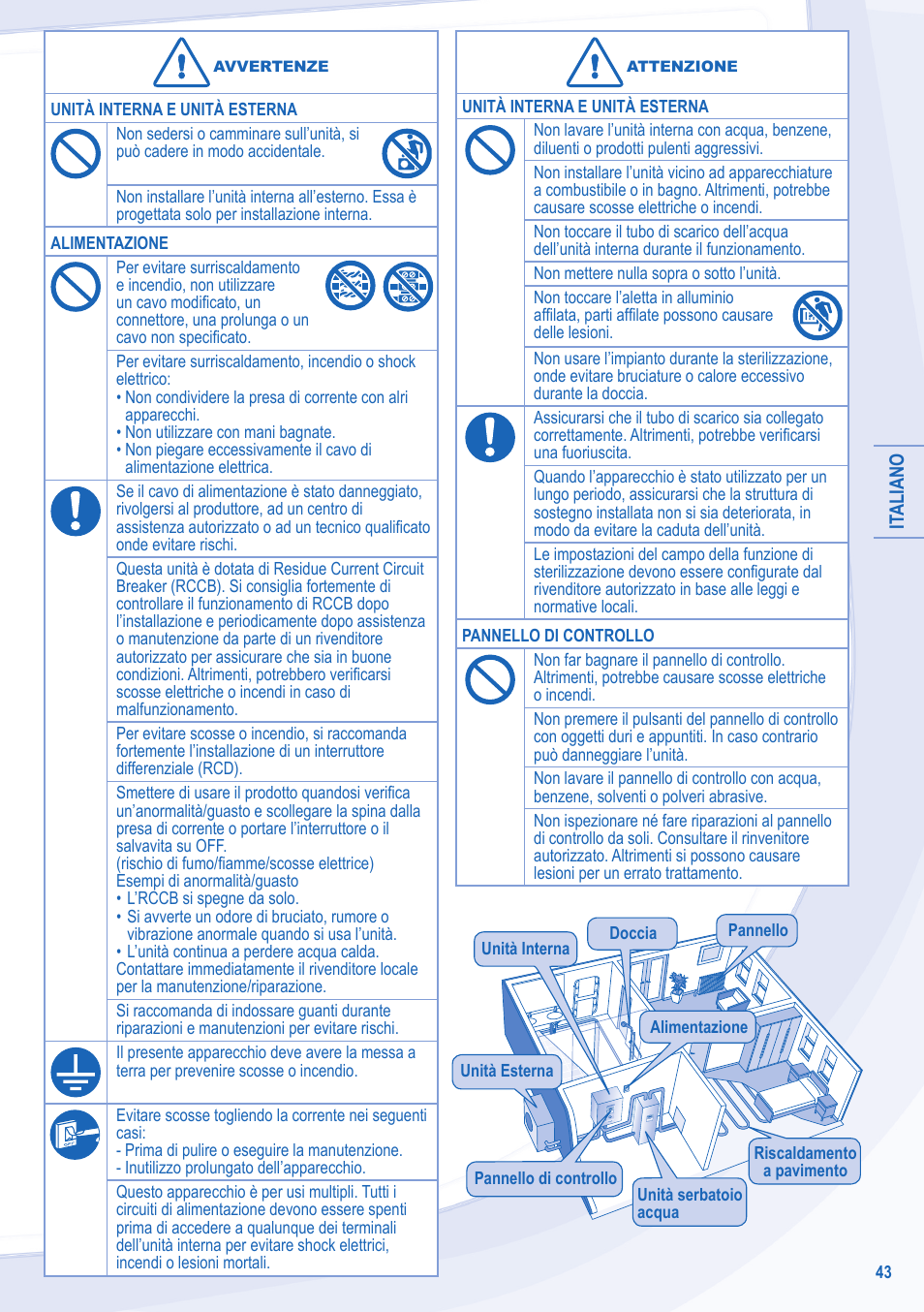 Panasonic WHSXC09D3E8 User Manual | Page 43 / 92