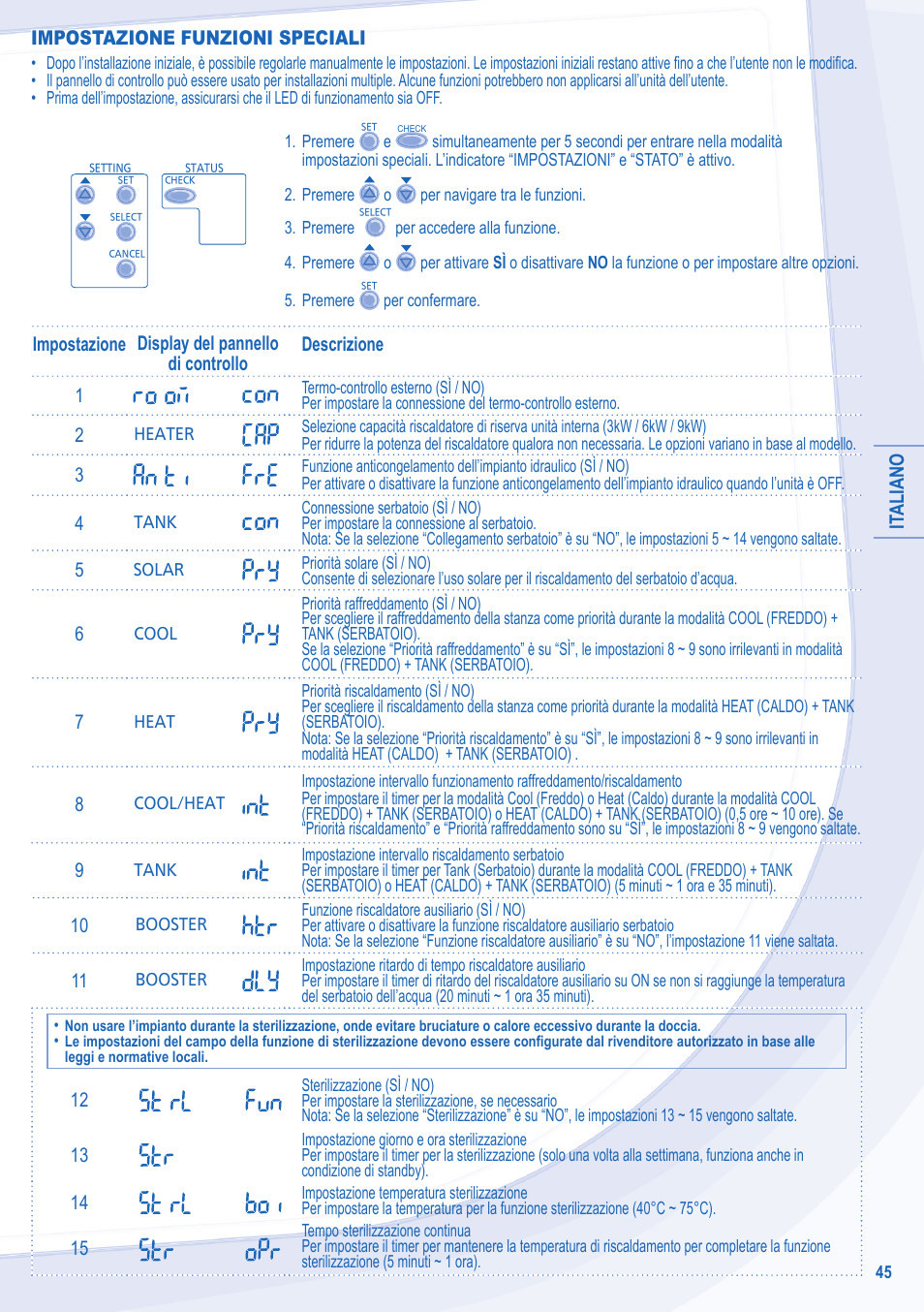 Panasonic WHSXC09D3E8 User Manual | Page 45 / 92