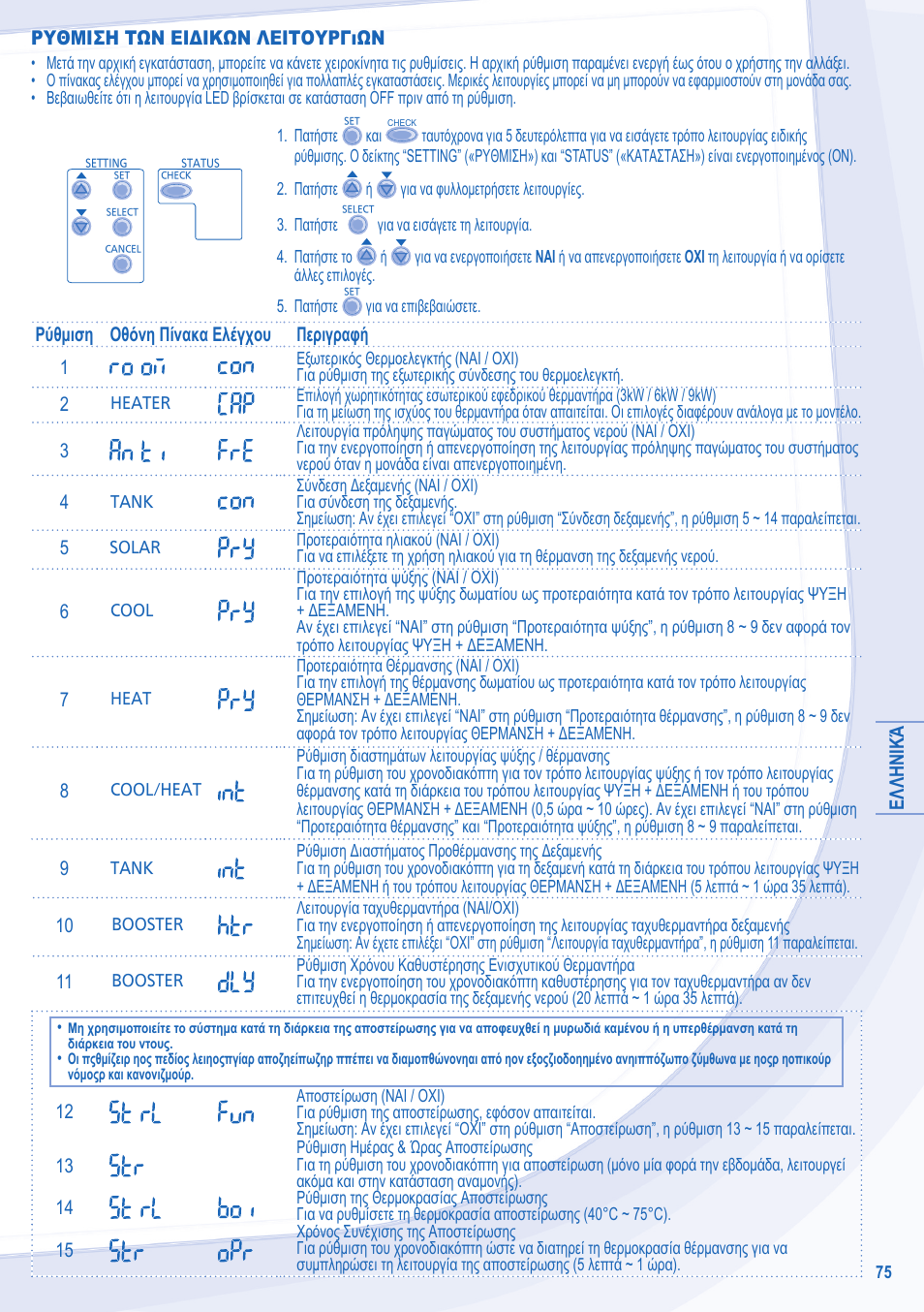 Panasonic WHSXC09D3E8 User Manual | Page 75 / 92