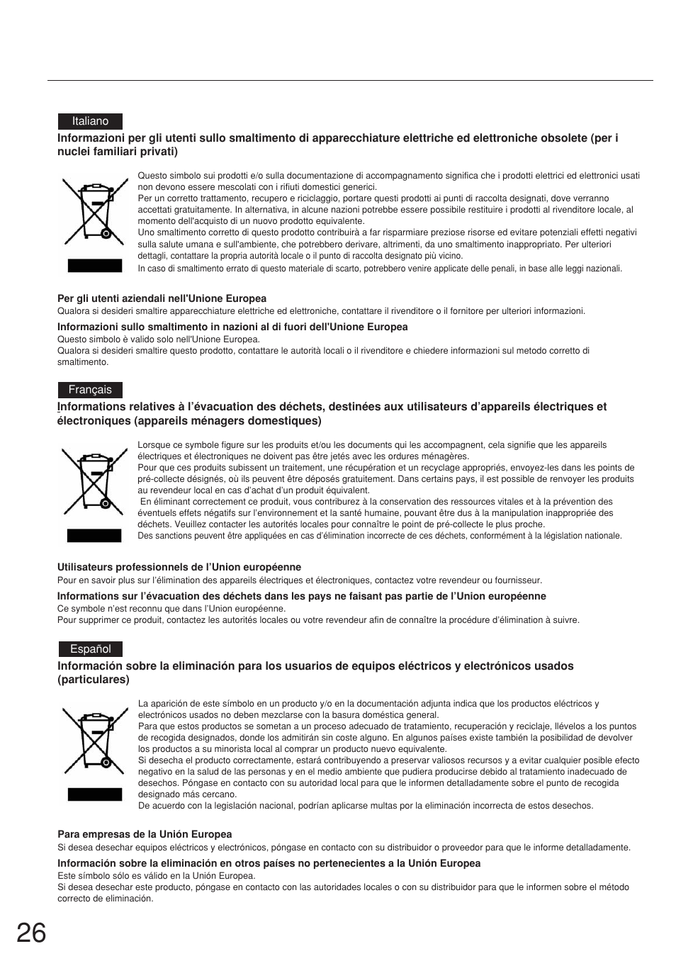 Panasonic TYSP37P8WS User Manual | Page 26 / 28