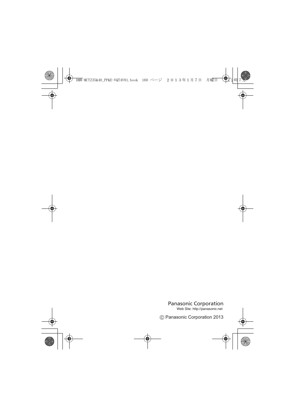 Panasonic DMWMCTZ40PP User Manual | Page 160 / 160