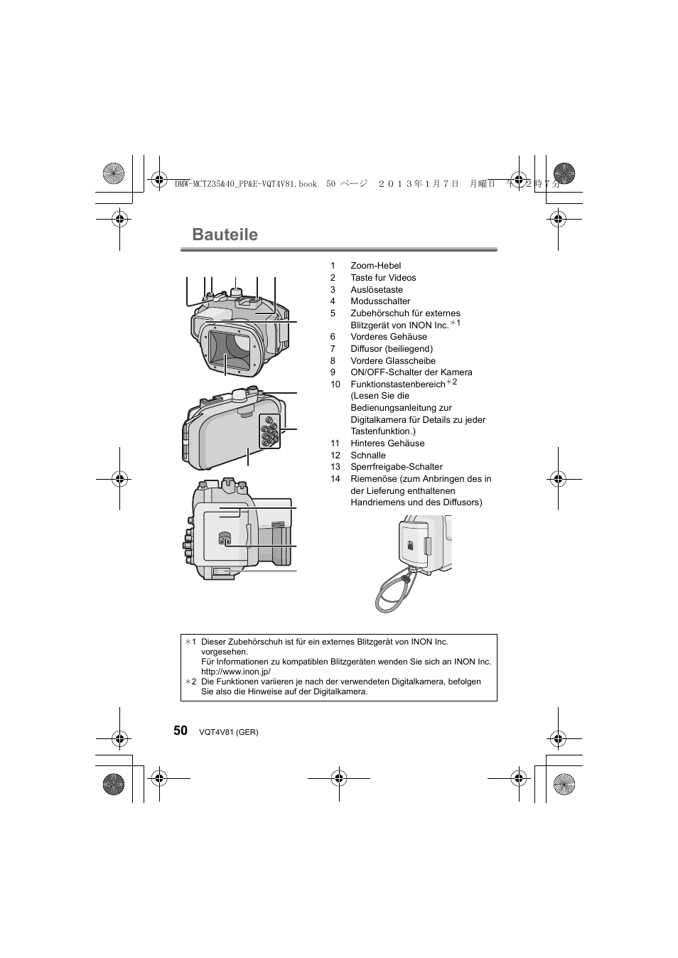 Bauteile | Panasonic DMWMCTZ40PP User Manual | Page 50 / 160