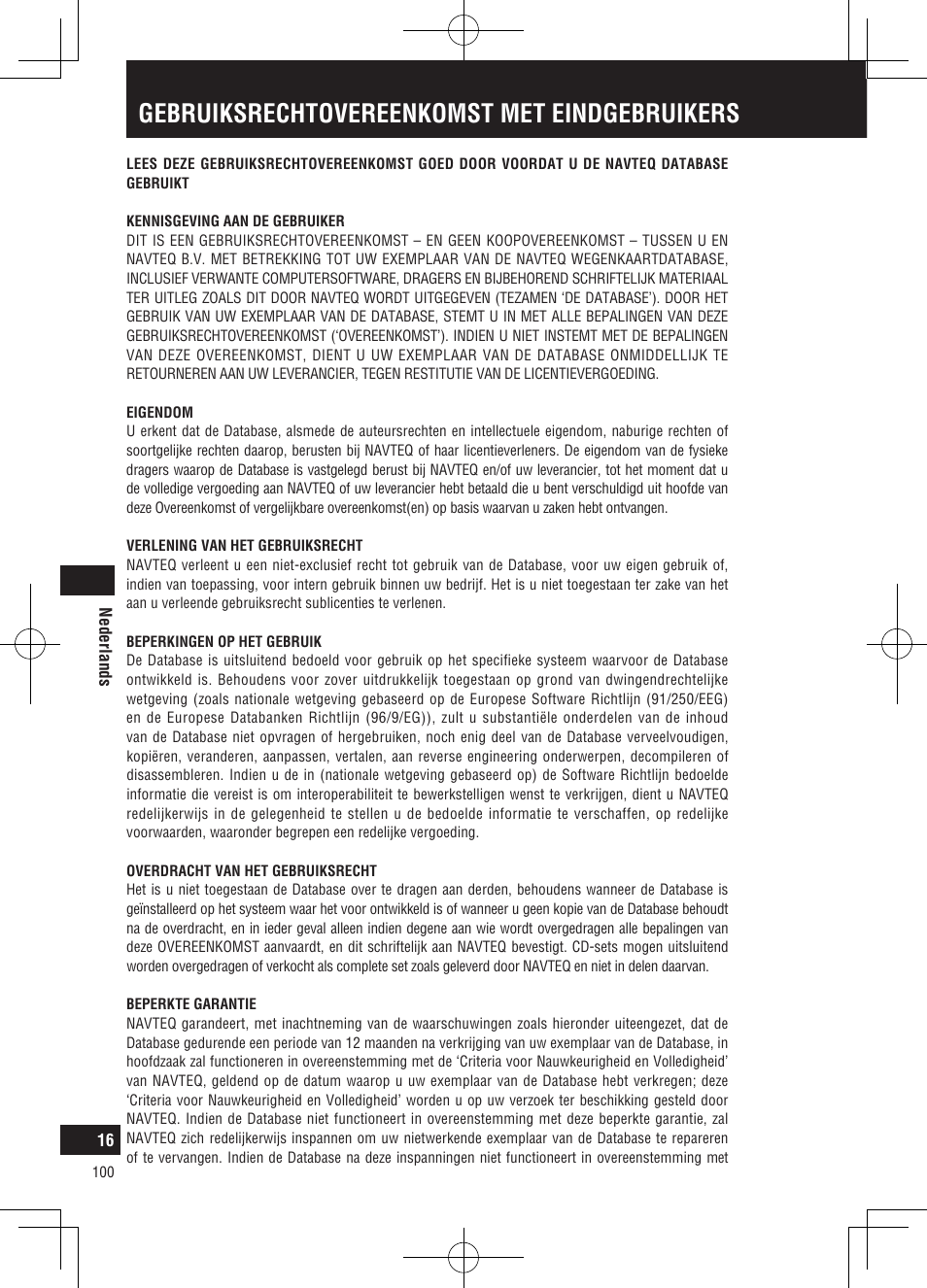 Gebruiksrechtovereenkomst met eindgebruikers | Panasonic CNGP50N User Manual | Page 100 / 336