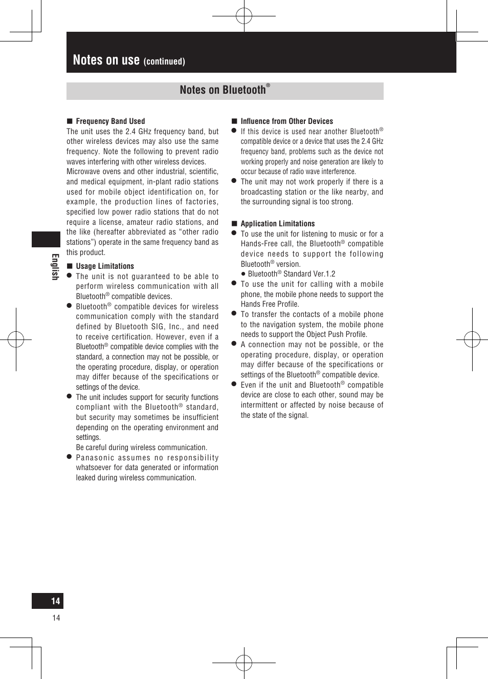 Panasonic CNGP50N User Manual | Page 14 / 336